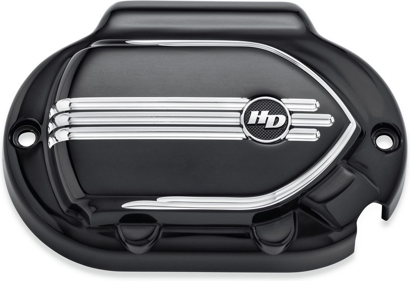 HarleyDavidson Defiance Transmission Side Cover, Black Anodized