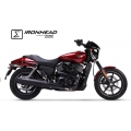 IXIL IXIL Slip On Exhaust - Ironhead Round Black | HD 1001 SB | ixil_HD_1001_SB | euronetbike-net
