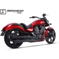 IXIL IXIL Slip On Exhaust (Lower Muffler) - Ironhead Round Black | HV 3002 SB | ixil_HV_3002_SB | euronetbike-net