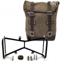UnitGarage Unit Garage Waxed suede Side Pannier + Symmetrical Double Subframe NineT, MossGrey | U002+1632+A2-MossGrey | ug_U002-1632-A2-MossGrey | euronetbike-net