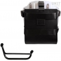 UnitGarage Unit Garage Carrying system in aluminum with adjustable leather front, Quick Release System and frame, Black/Silver | U085+U000+2251DX-Black-Silver | ug_U085-U000-2251DX-Black-Silver | euronetbike-net