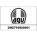 AGV AGV KIT PLASTIC SCREWS PRO SPOILER/SPOILER BIPLANO (3pcs) BLACK | 20KIT93020001 | agv_20KIT93020-001 | euronetbike-net