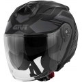 GIVI Parts Givi Jet helmet X.25 TRACE Matte Black/Titanium, Size 56/S | HX25FTCBK56 | givi_HX25FTCBK56 | euronetbike-net
