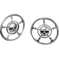 KURYAKYN KURYAKYN FRONT SPEAKER GRILLS ZOMBIE CHROME | 7373 | kur_7373 | euronetbike-net