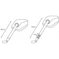 SW-Motech SW Motech Mirror set Sport. Short. M8. High. | MIR.00.850.10701 | sw_MIR_00_850_10701 | euronetbike-net