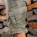 Genuine Apparel ROYAL ENFIELD Core Solid Cargo Shorts - Olive | RLASRS230645 | re_RLASRS230649 | euronetbike-net