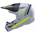 Alpinestars Alpinestars Youth S-M3 Radium Helmet, Gray, Black, Yellow | 8301925-9510 | alp_8301925-9510-YM | euronetbike-net