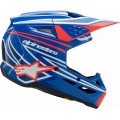 Alpinestars Alpinestars Youth S-M3 Wurx Helmet, Blue, Red, White, Black | 8302125-7312 | alp_8302125-7312-YL | euronetbike-net