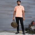 Genuine Apparel ROYAL ENFIELD Royal Enfield Basic Motorcyle Polo - Peach | re_RLATSS220916 | euronetbike-net