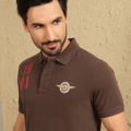 Genuine Apparel ROYAL ENFIELD Mlg Quest Polo - Brown | re_RLATSA230375 | euronetbike-net
