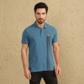 Genuine Apparel ROYAL ENFIELD Classic Badge Polo - Vintage Blue | re_RLATSA230403 | euronetbike-net