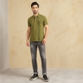 Genuine Apparel ROYAL ENFIELD Classic Badge Polo - Olive | re_RLATSA230414 | euronetbike-net