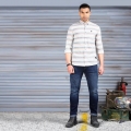 Genuine Apparel ROYAL ENFIELD Mlg Stripe Shirt - Green | re_RLASHS230949 | euronetbike-net