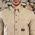 Genuine Apparel ROYAL ENFIELD Mlg Alfresco Shirt - Khaki | re_RLASHS231008 | euronetbike-net