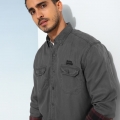 Genuine Apparel ROYAL ENFIELD Highlander Mesa Shirt - Charcoal | re_RLASHA230180 | euronetbike-net