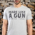 Genuine Apparel ROYAL ENFIELD Made Like A Gun Core T-Shirt - Grey Melange | re_RLATSS230011 | euronetbike-net