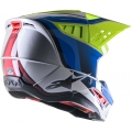 Alpinestars Alpinestars Off Road Yellow/Blue Supertech M5 Helmet | 8306723-5579 | alp_8306723-5579-2X | euronetbike-net