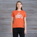 Genuine Apparel ROYAL ENFIELD Interceptor Slub Women T-Shirt - Rust | re_RLATSS230471 | euronetbike-net
