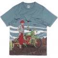 Genuine Apparel ROYAL ENFIELD Aom Desert Love T-Shirt - Light Blue | re_RLATSO220071 | euronetbike-net