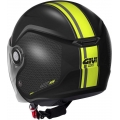GIVI Parts Givi Jet helmet 12.5 GRAPHIC TOUCH Matte Black/Yellow, Size 60/L | H125FTHBY60 | givi_H125FTHBY60 | euronetbike-net