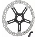 Arlen Ness Arlen Ness 15" Big Brake Jagged Floating Rotor Kit Chrome | 300-042 | aness_300-042 | euronetbike-net