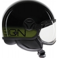 MOMO DESIGN MOMO DESIGN HELMET FGTR CLASSIC MOMODESIGN E2206, STRIPES BLACK/YELLOW FLUO | 21184A7001012 | momo_21184A7001-012-M | euronetbike-net
