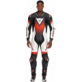 Dainese wear Dainese LAGUNA SECA 6 PERF 1PC LEATHER SUIT, BLACK/WHITE/RED-FLUO | 2015100061-N32 | dai_2015100061-N32_48 | euronetbike-net