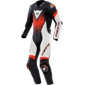Dainese wear Dainese LAGUNA SECA 6 PERF 1PC LEATHER SUIT, BLACK/WHITE/RED-FLUO | 2015100061-N32 | dai_2015100061-N32_62 | euronetbike-net
