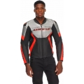 Dainese wear Dainese RACING 5 LEATHER JACKET, SILVER/BLACK/RED-FLUO | 2015300031-245 | dai_2015300031-245_52 | euronetbike-net