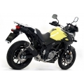 Arrow ARROW SUZUKI V-STROM 650 '17 HOMOLOGATED ALUMINIUM DARK RACE-TECH SILENCER WITH CARBON END CAP FOR ARROW COLLECTORS | 72622AKN | arr_72622AKN | euronetbike-net