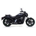 Arrow ARROW KAWASAKI VULCAN S 650 '17 HOMOLOGATED NICHROM DARK REBEL EXHAUST WITH CARBON END CAP FOR ARROW COLLECTORS | 74505RB | arr_74505RB | euronetbike-net