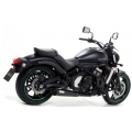 Arrow ARROW KAWASAKI VULCAN S 650 '17 HOMOLOGATED NICHROM DARK REBEL EXHAUST WITH CARBON END CAP FOR ARROW COLLECTORS | 74505RB | arr_74505RB | euronetbike-net