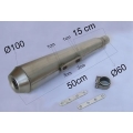 Marving Exhaust MARVING Ø 32-35-38 RACING STEEL SINGLE - STAINLESS STEEL | RS/38/IX | mvg_RS-38-IX | euronetbike-net