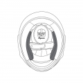 AGV AGV CHEEK PADS X3000 (L) Premium Black | 20KIT00120001 | agv_20KIT00120-001 | euronetbike-net