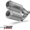 Mivv silencers Mivv SPORT M3 2 SLIP-ON Muffler STAINLESS STEEL for DUCATI MONSTER 821 2018 NOT approved | D.042.SM3X | mivv_D042SM3X | euronetbike-net