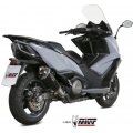 Mivv silencers Mivv SPORT DELTA RACE SLIP-ON Muffler BLACK STAINLESS STEEL for KYMCO AK550 2017 ECE approved (Euro4) Catalyzer is included | O.008.LDRB | mivv_O008LDRB | euronetbike-net