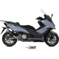Mivv silencers Mivv SPORT DELTA RACE SLIP-ON Muffler BLACK STAINLESS STEEL for KYMCO AK550 2017 ECE approved (Euro4) Catalyzer is included | O.008.LDRB | mivv_O008LDRB | euronetbike-net