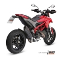 Mivv silencers Mivv SPORT SUONO SLIP-ON Muffler BLACK STAINLESS STEEL for DUCATI HYPERMOTARD 821 2013 - 2015 EC approved Catalyzer is included | D.029.L9 | mivv_D029L9 | euronetbike-net