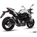 Mivv silencers Mivv SPORT GP SLIP-ON Muffler BLACK STAINLESS STEEL for SUZUKI GSR 750 2011 - 2016 ECE approved | S.037.LXB | mivv_S037LXB | euronetbike-net