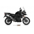 Mivv silencers Mivv SPORT SPEED EDGE SLIP-ON Muffler BLACK STAINLESS STEEL for TRIUMPH TIGER EXPLORER 1200 2012 - 2015 EC approved Catalyzer is included | T.013.LRB | mivv_T013LRB | euronetbike-net