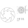 Brembo BREMBO Oro Brake Disc Round Fix | 68B40722 | brem_68B40722 | euronetbike-net