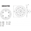 Brembo BREMBO Oro Brake Disc Round Fix | 68B407M5 | brem_68B407M5 | euronetbike-net