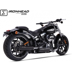 IXIL IXIL Slip On Exhaust (Lower Muffler) - Ironhead Round Black | HD 1005 SB | ixil_HD_1005_SB | euronetbike-net