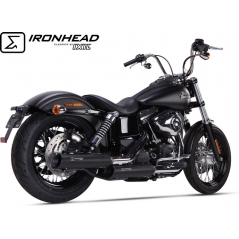 IXIL IXIL Slip On Exhaust (Lower Muffler) - Ironhead Round Black | HD 1006 SB | ixil_HD_1006_SB | euronetbike-net