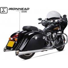 IXIL IXIL Slip On Exhaust (Left Muffler) - Ironhead Round Chrome | HI 2017 SC | ixil_HI_2017_SC | euronetbike-net