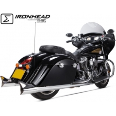 IXIL IXIL Slip On Exhaust (Left Muffler) - Ironhead Round Chrome | HI 2017 SC | ixil_HI_2017_SC | euronetbike-net