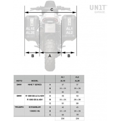 UnitGarage Unit Garage Aluminium Pannier Atlas 47L with Right Inox Subframe NineT-Series, Black Panniers + Silver Frames | AL2_BL+1687-Black-Panniers+Silver-Frames | ug_AL2-BL-1687-Black-Panniers-Silver-Frames | euronetbike-net