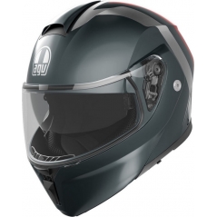 AGV AGV STREETMODULAR E2206 MPLK RESIA MATT GREY/SILVER/RED, Size : XS | 2118296001006004 | agv_2118296001-006_XS | euronetbike-net