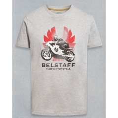 Belstaff Pure Motorcycle clothing Belstaff McWilliams T-Shirt, LIGHT GREY MELANGE, Size 3XL | 41140015-J61N0109-90002-3XL | bel_41140015-J61N0109-90002-3XL | euronetbike-net