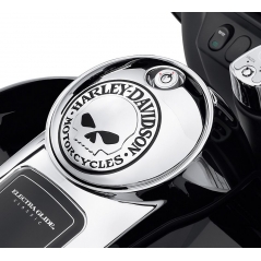 Harley-Davidson Harley-Davidson Willie G Skull Fuel Console Door, Chrome | 61374-04 | hd_61374-04 | euronetbike-net